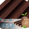 imageArt3d Slat Wood Wall Paneling for Interior and Ceiling Decoration  Pack of 4pcs  1pc EndTrim Size 108 x 57in BlackWalnut