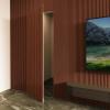 imageArt3d Slat Wood Wall Paneling for Interior and Ceiling Decoration  Pack of 4pcs  1pc EndTrim Size 108 x 57in BlackWalnut