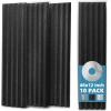 imageArt3d 10Pack Peel and Stick Acoustic Panels with Acrylic Tape  12 x 48 inches Self Adhesive Sound Absorbing Polyester Wall Panels for Home Office Studio BlackBlackpolyester