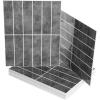 imageArt3d 10Sheet Faux Marble Peel and Stick Backsplash Tile for Kitchen Wall Bathroom Countertops 114 inch x 91 inch Stickon GlazedCeramic Finish Resist to Water Heat and Scratches Ash GreyAsh Gray