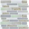 imageArt3d 10Sheet Premium Stick On Kitchen Backsplash Tiles 12quotx12quot Peel and Stick Self Adhesive Wall Tiles White Marble DesignJade