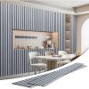 imageArt3d 4Pack GlueOn Herringbone Wainscoting Panel for Interior Wall Decor  104 x 12 Inch Polystyrene Ultralight Slim Slat Wall Panels for Living Room Bedroom AshtreeSlate