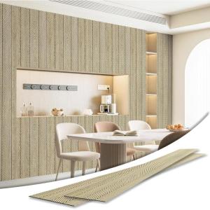 imageArt3d 4Pack GlueOn Herringbone Wainscoting Panel for Interior Wall Decor  104 x 12 Inch Polystyrene Ultralight Slim Slat Wall Panels for Living Room Bedroom AshtreeOak