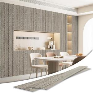 imageArt3d 4Pack GlueOn Herringbone Wainscoting Panel for Interior Wall Decor  104 x 12 Inch Polystyrene Ultralight Slim Slat Wall Panels for Living Room Bedroom AshtreeAshtree