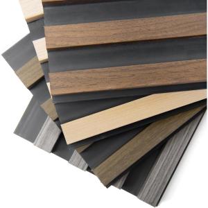imageArt3d 8Pack WPC Wood Slat Wall Panel for Interior Wall Dcor 3D Wood Fluted Acoustic Wall Paneling for Living Room Bedroom Home ampamp Office Accent Wall Decor  96 x 6 Inch OakSample