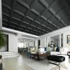 imageArt3d 12Pack 2424 Inch PVC Waterproof Drop Ceiling Tiles for Home Dcor  2x2 ft 3D Modern Ceiling Panel for Suspended Grid BlackBlack