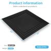 imageArt3d 12Pack 2424 Inch PVC Waterproof Drop Ceiling Tiles for Home Dcor  2x2 ft 3D Modern Ceiling Panel for Suspended Grid BlackBlack