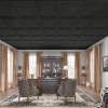 imageArt3d 12Pack 2424 Inch PVC Waterproof Drop Ceiling Tiles for Home Dcor  2x2 ft 3D Modern Ceiling Panel for Suspended Grid BlackBlack