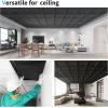 imageArt3d 12Pack 2424 Inch PVC Waterproof Drop Ceiling Tiles for Home Dcor  2x2 ft 3D Modern Ceiling Panel for Suspended Grid BlackBlack