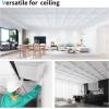 imageArt3d 12Pack 2424 Inch PVC Waterproof Drop Ceiling Tiles for Home Dcor  2x2 ft 3D Modern Ceiling Panel for Suspended Grid BlackWhite