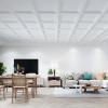 imageArt3d 12Pack 2424 Inch PVC Waterproof Drop Ceiling Tiles for Home Dcor  2x2 ft 3D Modern Ceiling Panel for Suspended Grid BlackWhite