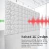 imageArt3d 20Pack Sound Proof Wall Panels Diamond Design 3D Textured Acoustic Wall Panels for Sound Absorbing Accent Wall Panels for Gaming Room Bedroom Living Room  118quotx118quot BlackWhite