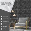 imageArt3d 20Pack Sound Proof Wall Panels Diamond Design 3D Textured Acoustic Wall Panels for Sound Absorbing Accent Wall Panels for Gaming Room Bedroom Living Room  118quotx118quot BlackBlack