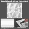 imageArt3d 20Pack Sound Proof Wall Panels Diamond Design 3D Textured Acoustic Wall Panels for Sound Absorbing Accent Wall Panels for Gaming Room Bedroom Living Room  118quotx118quot BlackWhite