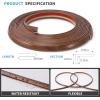 imageArt3d 20ft Outside Vinyl Corner Trim Peel and Stick for Tile and Wall Edges Furniture Decoration WhiteCherry