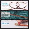 imageArt3d 20ft Outside Vinyl Corner Trim Peel and Stick for Tile and Wall Edges Furniture Decoration WhiteCherry