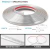 imageArt3d 20ft Outside Vinyl Corner Trim Peel and Stick for Tile and Wall Edges Furniture Decoration WhiteGlittery Silver