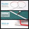 imageArt3d 20ft Outside Vinyl Corner Trim Peel and Stick for Tile and Wall Edges Furniture Decoration WhiteGlittery Silver
