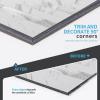 imageArt3d 20ft Outside Vinyl Corner Trim Peel and Stick for Tile and Wall Edges Furniture Decoration WhiteGrey Oak