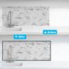 imageArt3d 20ft Outside Vinyl Corner Trim Peel and Stick for Tile and Wall Edges Furniture Decoration WhiteGrey Oak