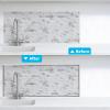 imageArt3d 20ft Outside Vinyl Corner Trim Peel and Stick for Tile and Wall Edges Furniture Decoration WhiteStainless Steel