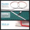 imageArt3d 20ft Outside Vinyl Corner Trim Peel and Stick for Tile and Wall Edges Furniture Decoration WhiteStainless Steel