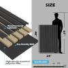 imageArt3d 2Pack 48quot x 24quot Acoustic Wood Panels for Wall Soundproof Wood Slat Panel for Wall and Ceiling 3D Fluted Sound Absorbing Paneling for Interior Wall Decor Living Room Bedroom  WalnutBlackwood