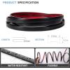 imageArt3d 30 Ft Peel and Stick Flexible Vinyl Molding Trim for Wall Tile Edges Kitchen backsplash Mirrior Frame in SliverBlack