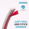 imageArt3d 30 Ft Peel and Stick Flexible Vinyl Molding Trim for Wall Tile Edges Kitchen backsplash Mirrior Frame in SliverSilver