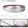 imageArt3d 30 Ft Peel and Stick Flexible Vinyl Molding Trim for Wall Tile Edges Kitchen backsplash Mirrior Frame in SliverSilver