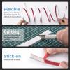 imageArt3d 30 Ft Peel and Stick Flexible Vinyl Molding Trim for Wall Tile Edges Kitchen backsplash Mirrior Frame in SliverSilver