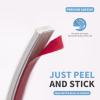 imageArt3d 30 Ft Peel and Stick Flexible Vinyl Molding Trim for Wall Tile Edges Kitchen backsplash Mirrior Frame in SliverSilver