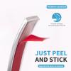 imageArt3d 30 Ft Peel and Stick Flexible Vinyl Molding Trim for Wall Tile Edges Kitchen backsplash Mirrior Frame in SliverStainless Steel