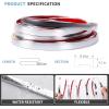 imageArt3d 30 Ft Peel and Stick Flexible Vinyl Molding Trim for Wall Tile Edges Kitchen backsplash Mirrior Frame in SliverStainless Steel