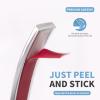 imageArt3d 30 Ft Peel and Stick Flexible Vinyl Molding Trim for Wall Tile Edges Kitchen backsplash Mirrior Frame in SliverStainless Steel