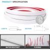 imageArt3d 30 Ft Peel and Stick Flexible Vinyl Molding Trim for Wall Tile Edges Kitchen backsplash Mirrior Frame in SliverWhite
