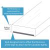 imageArt3d 30 Ft Peel and Stick Flexible Vinyl Molding Trim for Wall Tile Edges Kitchen backsplash Mirrior Frame in SliverWhite