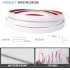 imageArt3d 30 Ft Peel and Stick Flexible Vinyl Molding Trim for Wall Tile Edges Kitchen backsplash Mirrior Frame in SliverWhite