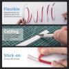 imageArt3d 30 Ft Peel and Stick Flexible Vinyl Molding Trim for Wall Tile Edges Kitchen backsplash Mirrior Frame in SliverWhite