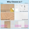 imageArt3d 6Pack SelfAdhesive Acoustic Wall Panels for Home Dcor 24 x 24 Inch Soundproofing Panels for Office Studio Bedroom  High Noise Absorption Polyester Fiber CamelWood Grain Airbrush
