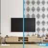 imageArt3d 6Pack SelfAdhesive Soundproof Acoustic Panels for Wall 16 x 12 Inch Wave Design Noise Block with Polyester ampamp Foam for Bedroom Studio OfficeWhite  Style1