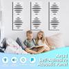 imageArt3d 6Pack SelfAdhesive Soundproof Acoustic Panels for Wall 16 x 12 Inch Wave Design Noise Block with Polyester ampamp Foam for Bedroom Studio OfficeWhite  Style1