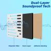 imageArt3d 6Pack SelfAdhesive Soundproof Acoustic Panels for Wall 16 x 12 Inch Wave Design Noise Block with Polyester ampamp Foam for Bedroom Studio OfficeWhite  Style2