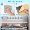 imageArt3d 6Pack SelfAdhesive Soundproof Acoustic Panels for Wall 16 x 12 Inch Wave Design Noise Block with Polyester ampamp Foam for Bedroom Studio OfficeWhite  Style1