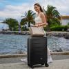 imageArt3d Lightweight PP Luggage 3 Piece Set Lock Spinner with ImpactResistant Design for Business and VacationBlack