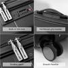 imageArt3d Lightweight PP Luggage 3 Piece Set Lock Spinner with ImpactResistant Design for Business and VacationBlack