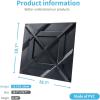 imageArt3d PVC 3D Wall Panel Decorative Wall Tile in White 12Pack 197quotx197quotBlack