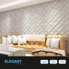 imageArt3d PVC 3D Wall Panel Decorative Wall Tile in White 12Pack 197quotx197quotMatt White