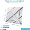 imageArt3d PVC 3D Wall Panel Decorative Wall Tile in White 12Pack 197quotx197quotMatt White