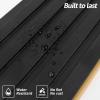 imageArt3d WPC Slat Wall Panels 8Pack 108 x 6 Inch 3D Wall Accents for Interior Wall Decor Living Room Bedroom BlackBlack